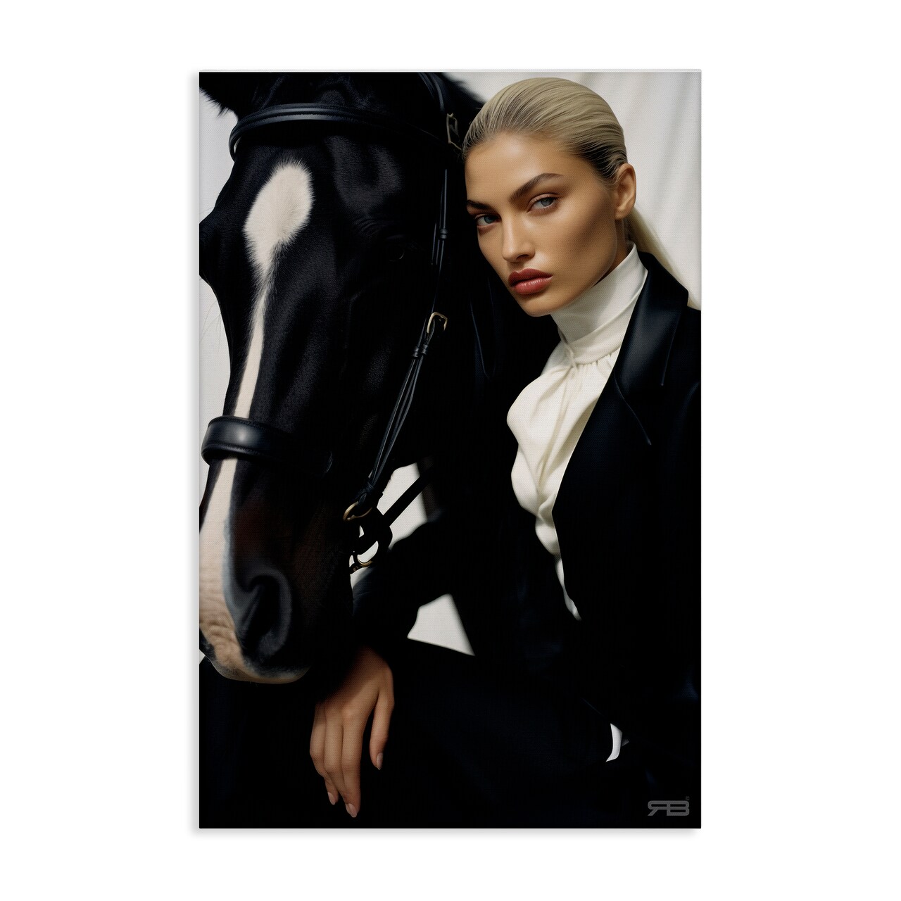 Stupell Industries Fashionable Equestrian Girl Canvas Wall Art Design by RB